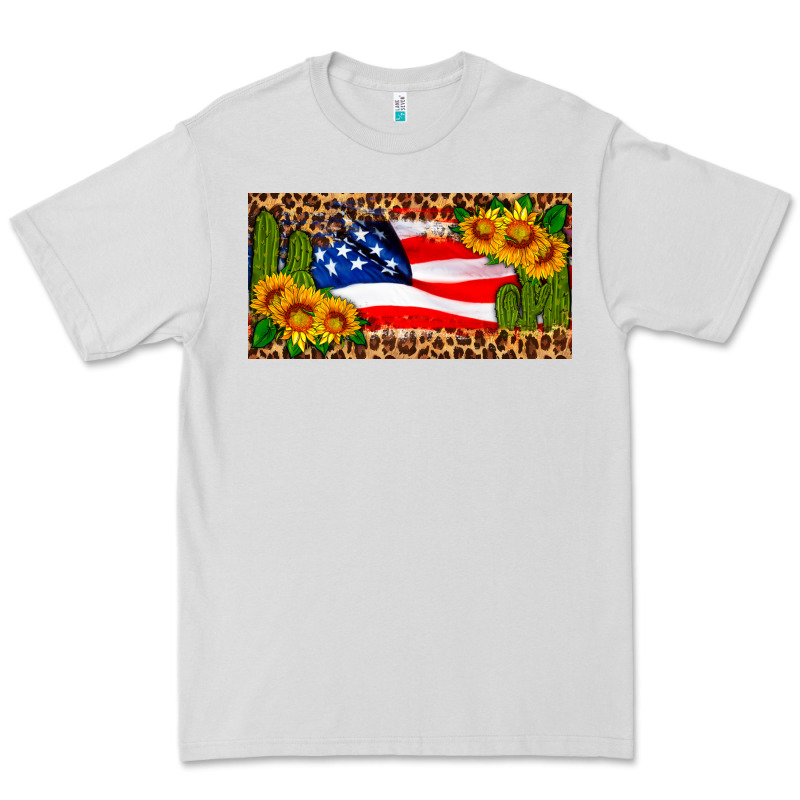 Usa Flag And Cactus License Plate Premium Tee by HRA Design Shop | Teevron