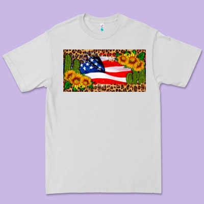 Usa Flag And Cactus License Plate Premium Tee Designed By Hra Design Shop