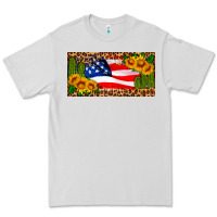 Dove Grey usa flag and cactus license plate Premium Tee - HRA Design Shop