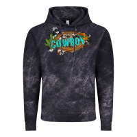 Cloud Black western cowboy and hat with cactus and cowhide Vintage Hoodie - Artiststas