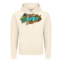 Vintage Artic western cowboy and hat with cactus and cowhide Vintage Hoodie - Artiststas