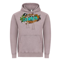 Vintage Zinc western cowboy and hat with cactus and cowhide Vintage Hoodie - Artiststas