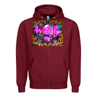 Burgundy Witchy Af Crystal Ball Zipper Hoodie - LillyAllenDesigns
