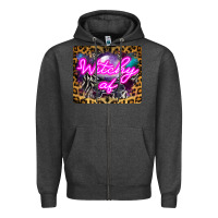 Charcoal Heather Witchy Af Crystal Ball Zipper Hoodie - LillyAllenDesigns