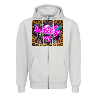 Dove Grey Witchy Af Crystal Ball Zipper Hoodie - LillyAllenDesigns