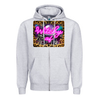 Heather Grey Witchy Af Crystal Ball Zipper Hoodie - LillyAllenDesigns