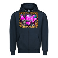 Navy Witchy Af Crystal Ball Zipper Hoodie - LillyAllenDesigns