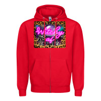 Red Witchy Af Crystal Ball Zipper Hoodie - LillyAllenDesigns