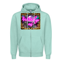 Seafoam Witchy Af Crystal Ball Zipper Hoodie - LillyAllenDesigns