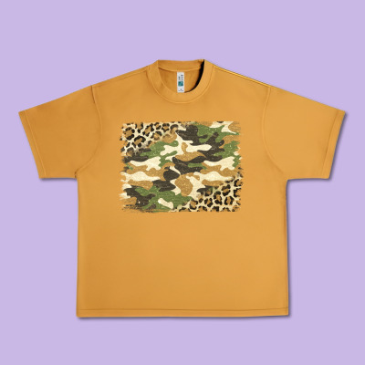 Leopard Camo Pattern Background Urban Heavy Tee Designed By Jasminsmagicworld