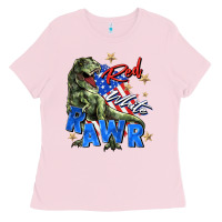 Bubblegum Pink red white rawr Ladies Tee - Zillion Design Studio