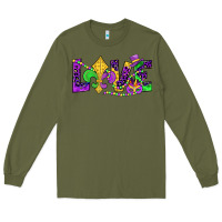 Army Green mardi gras love Long Sleeve Tee - JahusDesignShop