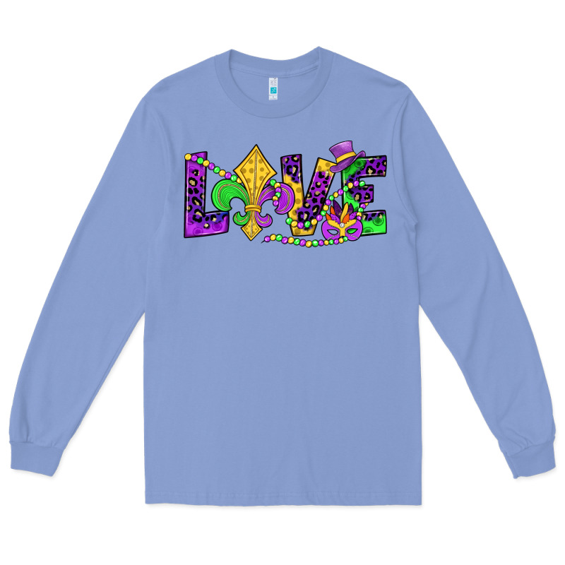 Mardi Gras Love Long Sleeve Tee by JahusDesignShop | Teevron