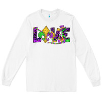 White mardi gras love Long Sleeve Tee - JahusDesignShop