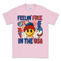 Bubblegum Pink feelin free in the usa Classic Tee - MaliasSmallBusiness