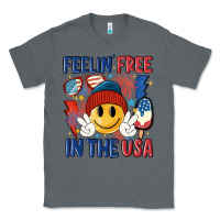 Charcoal Heather feelin free in the usa Classic Tee - MaliasSmallBusiness