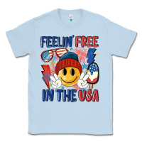 Dusty Blue feelin free in the usa Classic Tee - MaliasSmallBusiness