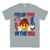 Heather Grey feelin free in the usa Classic Tee - MaliasSmallBusiness
