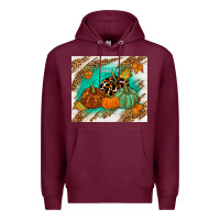 Burgundy happy fall Premium Hoodie - TumblerDesignByShophia