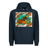 Navy happy fall Premium Hoodie - TumblerDesignByShophia