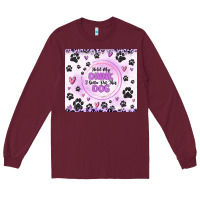 Burgundy hold my drink i gotta pet this dog Long Sleeve Tee - MaliasSmallBusiness