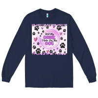 Navy hold my drink i gotta pet this dog Long Sleeve Tee - MaliasSmallBusiness