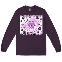 Plum hold my drink i gotta pet this dog Long Sleeve Tee - MaliasSmallBusiness