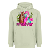 Matcha Previvor Breast Cancer Heavyweight Hoodie - NancyCooperArtShop