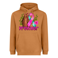 Meerkat Previvor Breast Cancer Heavyweight Hoodie - NancyCooperArtShop
