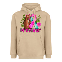 Mushroom Previvor Breast Cancer Heavyweight Hoodie - NancyCooperArtShop