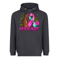 Smoke Previvor Breast Cancer Heavyweight Hoodie - NancyCooperArtShop