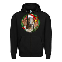 Black Boer Goat Christmas Zipper Hoodie - LillyAllenDesigns