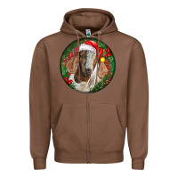 Chestnut Boer Goat Christmas Zipper Hoodie - LillyAllenDesigns