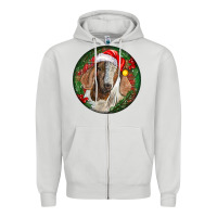 Dove Grey Boer Goat Christmas Zipper Hoodie - LillyAllenDesigns