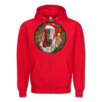 Red Boer Goat Christmas Zipper Hoodie - LillyAllenDesigns