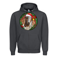 Smoke Boer Goat Christmas Zipper Hoodie - LillyAllenDesigns