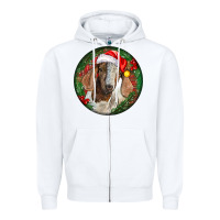 White Boer Goat Christmas Zipper Hoodie - LillyAllenDesigns