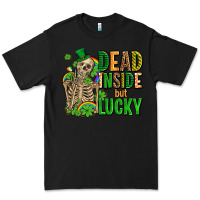 Black dead inside but lucky  with skeleton Premium Tee - AdoDesignShop