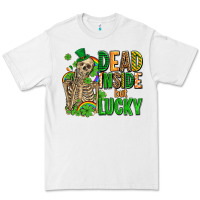 White dead inside but lucky  with skeleton Premium Tee - AdoDesignShop