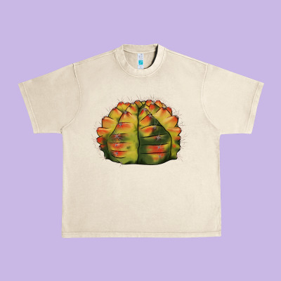 Gymnocalycium Variegated Cactus Urban Heavy Tee Designed By Lillyallendesigns