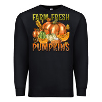 Black Farm Fresh Pumpkins Premium Sweatshirt - texasbilliewilder