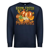 Navy Farm Fresh Pumpkins Premium Sweatshirt - texasbilliewilder