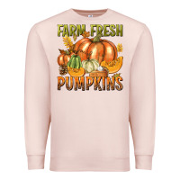 Pale Pink Farm Fresh Pumpkins Premium Sweatshirt - texasbilliewilder