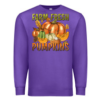 Purple Farm Fresh Pumpkins Premium Sweatshirt - texasbilliewilder