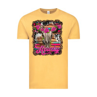Vintage Mustard howdy valentine's day bull skull Vintage Tee - Jasminsmagicworld