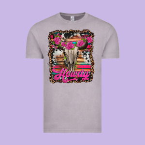 Howdy Valentine's Day Bull Skull Vintage Tee Designed By Jasminsmagicworld