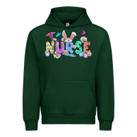 Forest Green Easter Nurse Urban Hoodie - OliviaCreatesArt