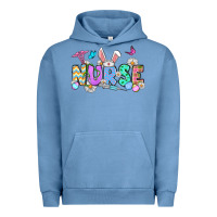 Pigment Pebble Blue Easter Nurse Urban Hoodie - OliviaCreatesArt
