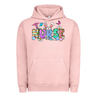 Pigment Salmon Easter Nurse Urban Hoodie - OliviaCreatesArt