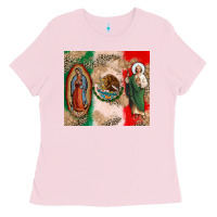 Bubblegum Pink Virgin Mary and San Judas Ladies Tee - CTS Tumbler Store